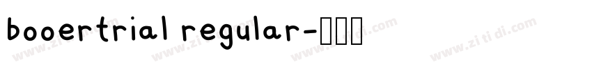 booertrial regular字体转换